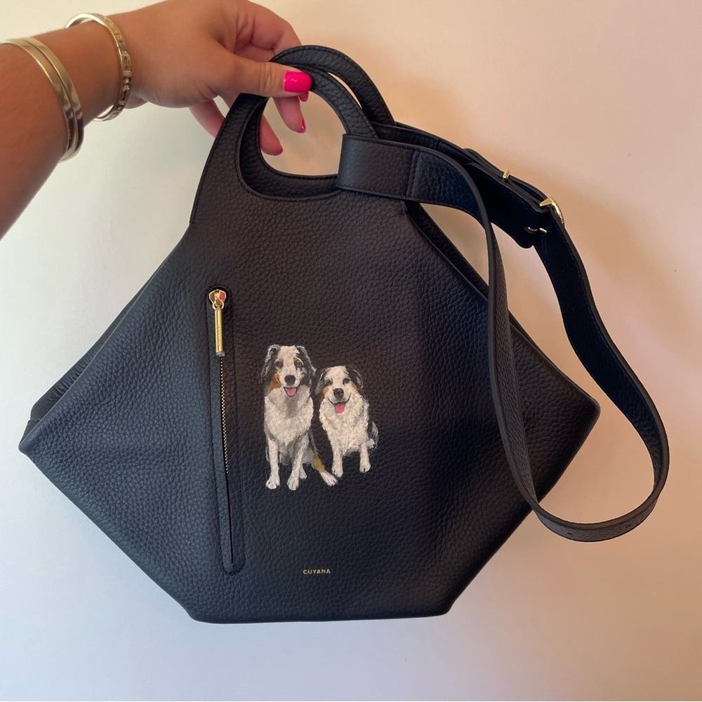 CUSTOM!! NWT! Cuyana Black Pebbled Leather Tote🖤🐾